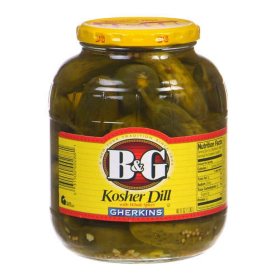 B&G Kosher Dill Gherkins, 46 oz. jar