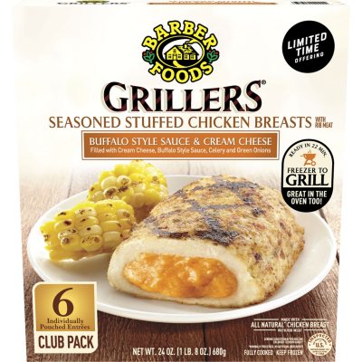 Barber Foods Grillers Seasoned Stuffed Chicken Breasts Frozen 6 Ct Sam S Club