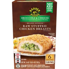 Barber Foods Stuffed Chicken Breast, Broccoli and Cheese (36 oz.)