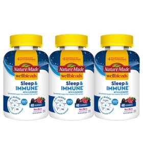Nature Made Wellblends Sleep and Immune Gummies (3 pk., 40 ct./pk.)