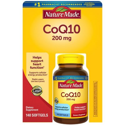 Nature Made CoQ10 200 mg. Softgels (140 ct.) - Sam's Club