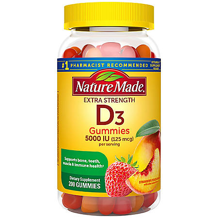 Nature Made Extra-Strength Vitamin D3 5000 IU (125 mcg ...