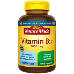 Nature Made B12 Vitamin Softgels, 1000 mcg 400 ct.