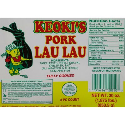 Keoki's Pork Lau Lau (6 ct.)  Sam's Club