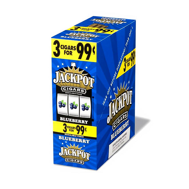 Jackpot Blueberry Cigarillos, 3 for $0.99 (45 ct.)