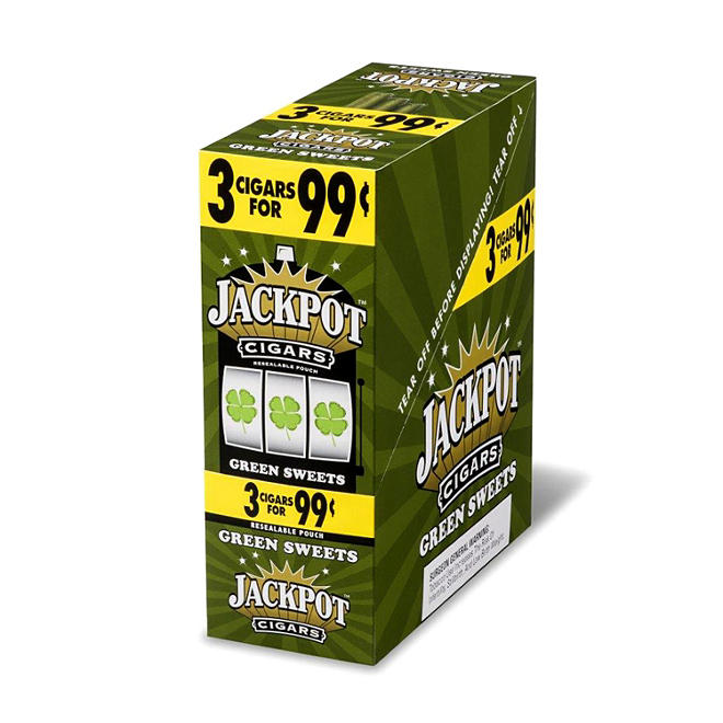 Jackpot Green Sweet Sweet Cigarillos, 3 for $0.99 (3 ct., 15 pk.)