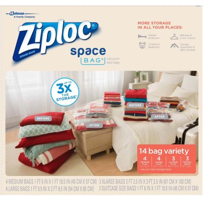 Ziploc Space Bag Clothes Vacuum Sealer Storage Bags for 2 ct Large