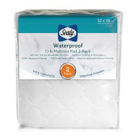 Sealy Waterproof Crib Mattress Pad, 2-Pack