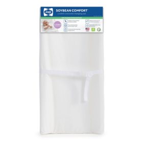 Sealy Soybean Comfort 3-Sided Contoured Diaper Changing Pad, White