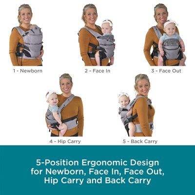 Baby Carrier, Soft Infant Newborn Baby Carrier Backpack Rider Sling, 360 Ergonomic All Season Baby Infant Toddler Newborn Carrier Front Back Wrap