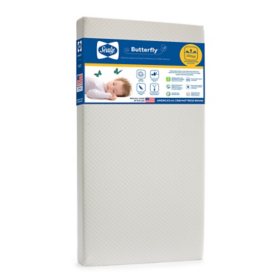 Sealy Butterfly Breathable Knit Crib and Toddler Bed Mattress