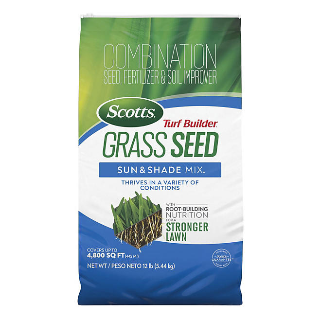 Scotts Turf Builder Grass Seed Sun & Shade Mix,12 lbs.