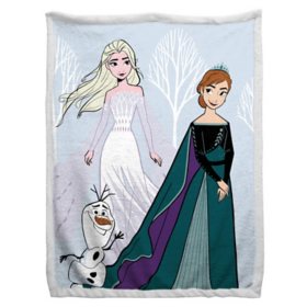 Disney's Frozen 2 Magical Friends 70" x 90" Sherpa Back Blanket