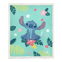 Disney's Lilo and Stitch Aloha 70" x 90" Sherpa Back Blanket