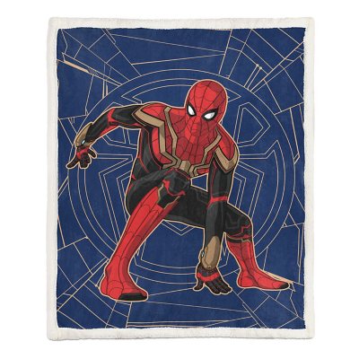 Marvel S Spiderman Tech Web 70 X 90 Sherpa Back Blanket Sam S Club