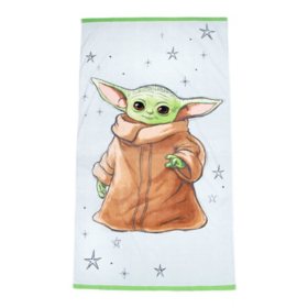 Disney 100 Baby Yoda Kids' Beach Towel, 34" x 64"