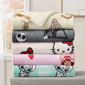 Adult Silk Touch Licensed 60" x 70" Silk Touch Throw, Assorted Characters		