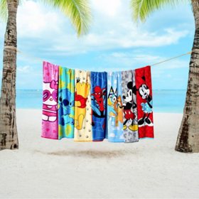 Licensed Character Kids Beach Towel 34" x 64", Assorted Characters
