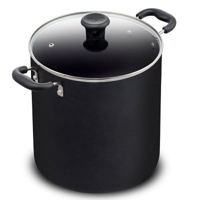 Cooks Standard 8-Quart Hard Anodized Nonstick Stockpot with Cover - Black