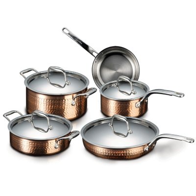 Lagostina Tri-Ply 12 Pc. Stainless Set with Glass Lids