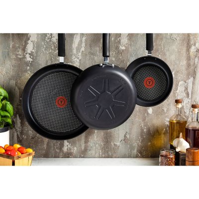 T-fal Experience Nonstick Fry Pan Set 3 Piece, 8, 10.25, 12 Inch Induction  Oven Safe 400F Cookware, Pots and Pans, Dishwasher Safe Black