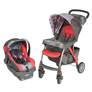 Evenflo Euro Trek Travel System – SecureRide 35 Infant Car Seat + Euro Trek Stroller – Spheres