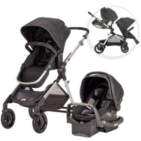 Evenflo Pivot Xpand Travel System with SafeMax Infant Car Seat, Choose Color