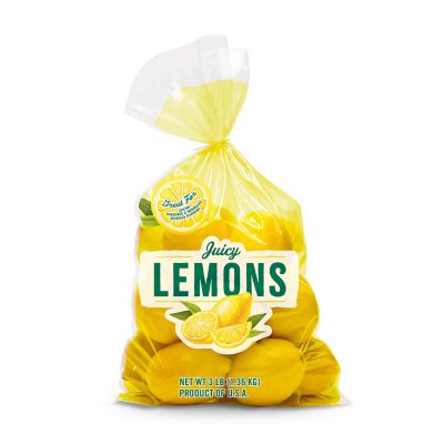 National Brand Fresh Lemons, 3-Lb Bag