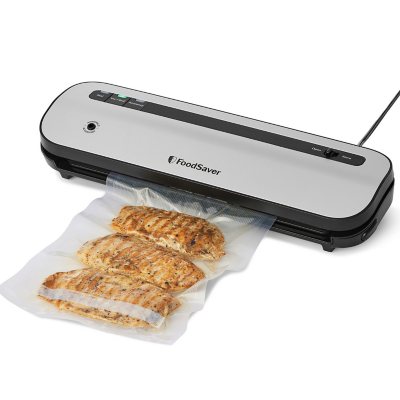 FoodSaver Space-Saving Vacuum Sealer with Bags and Roll, Silver