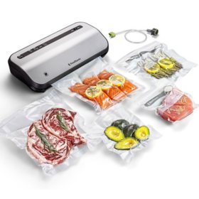 FoodSaver Preserve Vacuum Sealer, Special Value 14-Piece Starter Kit with Vacuum Seal Roll and Bags		