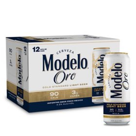 Modelo Oro Mexican Light Lager Beer, 12 fl. oz. can, 12 pk.