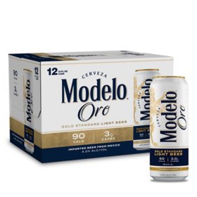 Modelo Oro Mexican Lager Light  Beer (12 fl. oz. can, 12 pk.)