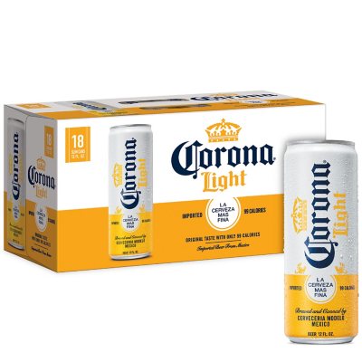 Corona Light Mexican Lager Light Beer (12 fl. oz. can, 18 pk.) - Sam's Club