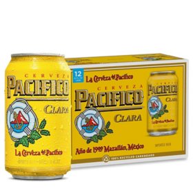 Pacifico Clara Mexican Lager Beer, 12 fl. oz. can, 24 pk.