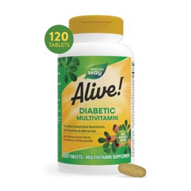 Nature’s Way Alive! Diabetic Multivitamin Tablets 120 ct.