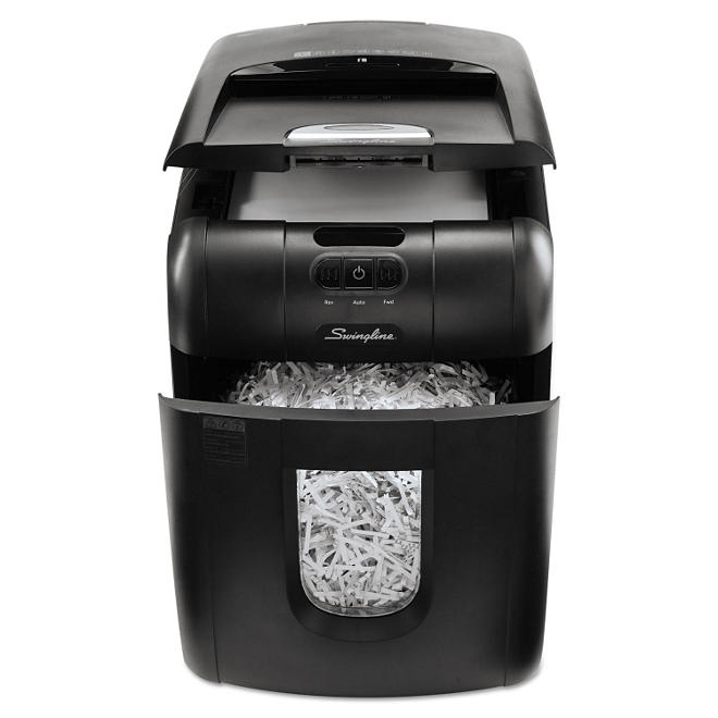 Swingline - Stack-and-Shred 100X Hands Free Shredder, Super Cross-Cut, 100 Sheets -  1-2 Users
