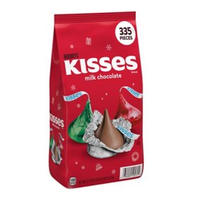 HERSHEY'S KISSES Christmas Milk Chocolate Candy, 335 pcs.