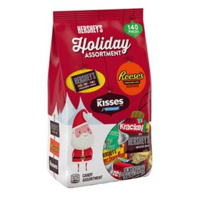 HERSHEY'S and REESE'S Assorted Chocolate, Christmas Candy Bag (35.3 oz., 140 pcs.)