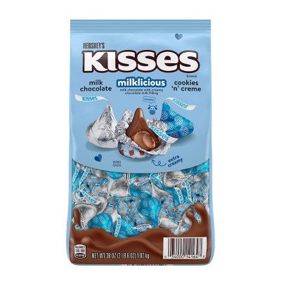 HERSHEY'S KISSES Assortment Bag with HERSHEY'S KISSES Milklicious,  HERSHEY'S KISSES COOKIES 'N' CREME, HERSHEY'S KISSES Milk Chocolate (38  oz.) - Sam's Club