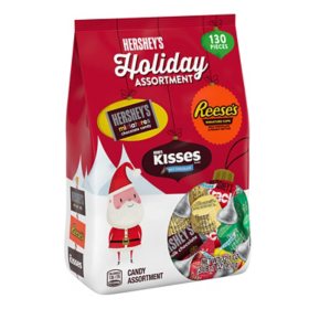 Hershey Christmas Assorted Chocolate Candy, 130 pcs.