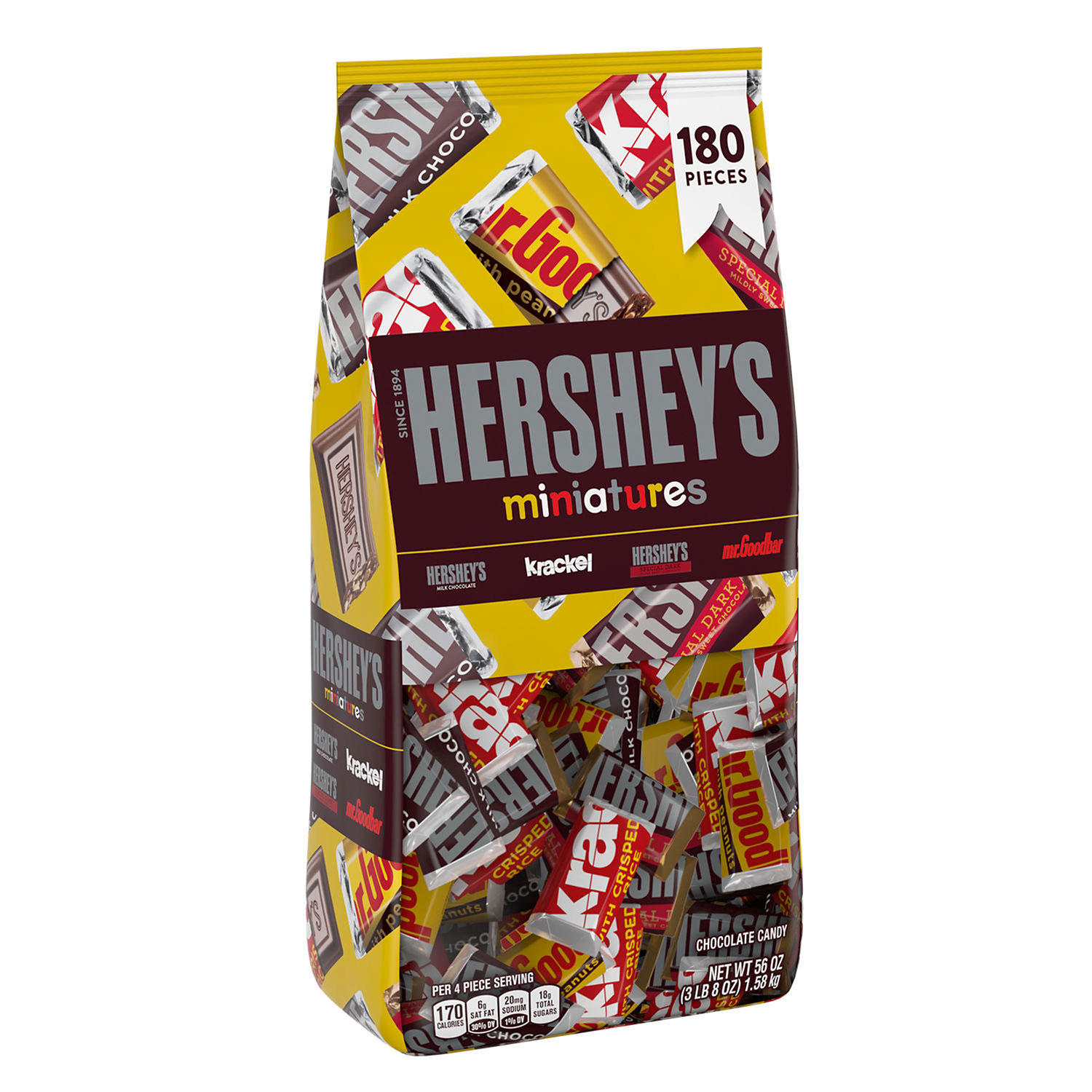 HERSHEY'S Miniatures Assorted Chocolate Candy, 180 pcs.