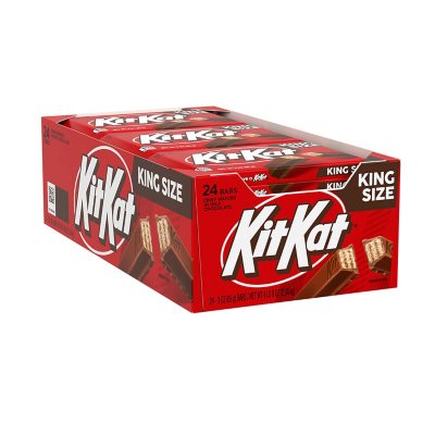 KIT KAT Milk King Size, Bulk, Individually Wrapped Wafer Candy Bars (3 oz., ct.) - Sam's Club