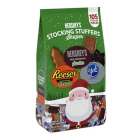 HERSHEY'S Stocking Stuffers, Christmas Variety Pack Candy, Snack Size, 105 pcs.