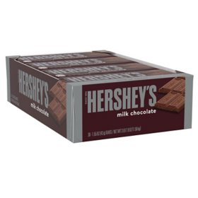 HERSHEY'S Milk Chocolate Candy Bars, 1.55 oz., 36 pk.