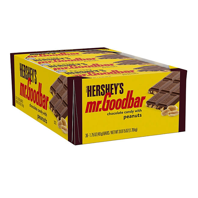 HERSHEY'S MR. GOODBAR Chocolate with Peanuts Candy, 1.75 oz., 36 pk.