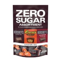 HERSHEY'S and REESE'S Zero Sugar Milk and Dark Chocolate Assortment Candy, Aspartame Free, Individually Wrapped, Variety Bag (18.2 oz)