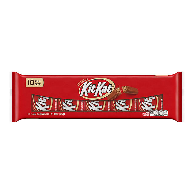 KIT KAT Milk Chocolate Wafer Candy, 1.5 oz., 10 pk. 