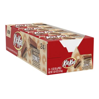 KIT KAT Chocolate Donut Flavored Wafer Candy 24 ct. - Sam's Club