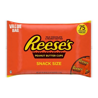 Properly Transplant course REESE'S Milk Chocolate Peanut Butter Snack Size Cups Candy, Bulk, Value Bag  (42.35 oz, 75 pc.) - Sam's Club