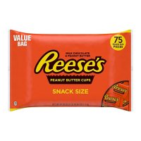 REESE'S Milk Chocolate Peanut Butter Snack Size Cups Candy, Bulk, Value Bag (42.35 oz, 75 pc.)